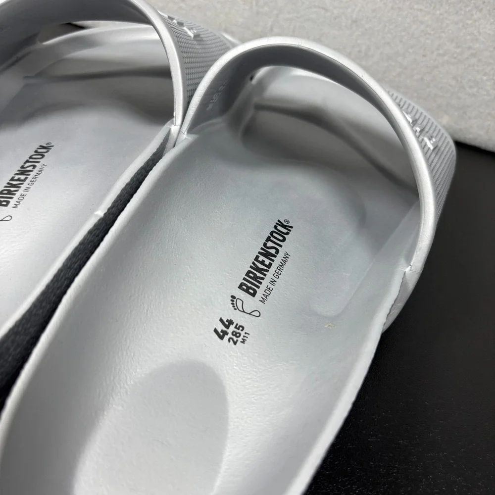 Birkenstock‎ Barbados EVA Men's Silver Slide Sandals Size 11/44